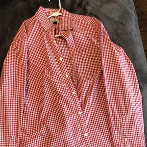 J crew gingham button down shirt